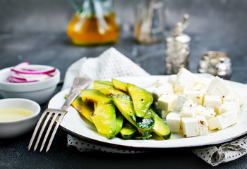 avocado with feta