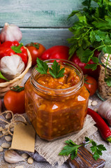 Canned beans with vegetables