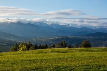 Obraz premium Tatra mountains from Czarna Gora, Zakopane, Poland