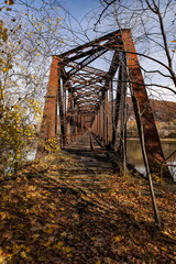 Abandoned & Rusty Coxton Railroad Bridge - Luzerne County, Pennsylvania