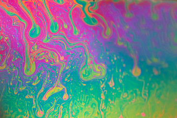 iridescent stains. soap bubble