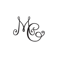 Handwritten monogram MC icon