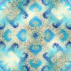 Seamless background pattern. Irregular decorative geometric mosaic art tile pattern from uneven broken pieces.