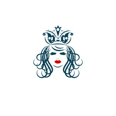Icon girl wearing crown