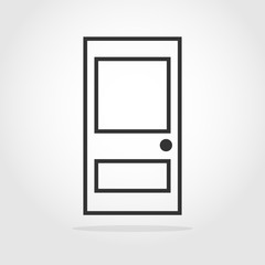 Door icon. Vector illustration.