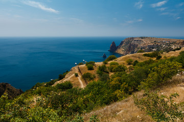 cliff in Fiolente/ view of the cliff in Fiolente, Sevastopol