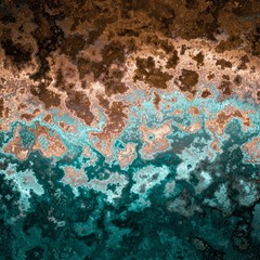 Orange and cyan grunge background texture