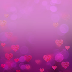 Valentine Hearts Abstract pink Background