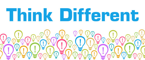 Think Different Colorful Bulbs With Text 