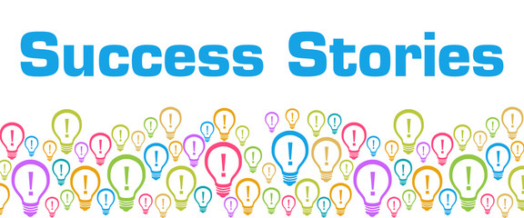 Success Stories Colorful Bulbs With Text 