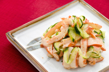 中華いかとキュウリの和え物