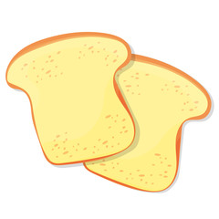 Couple of bright tasty toasts isolated on white