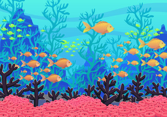 Obraz na płótnie Canvas Underwater nature background.