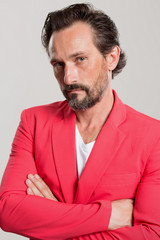 Fototapeta premium Handsome man with serious look. style concept.