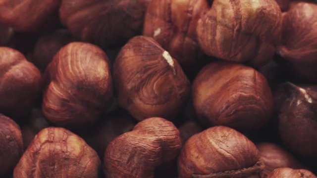 organic hazelnuts loopable rotation video