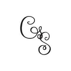 Handwritten monogram GS icon