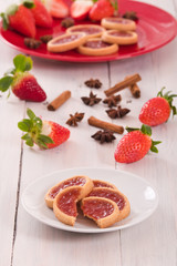 Strawberry tartlets. 