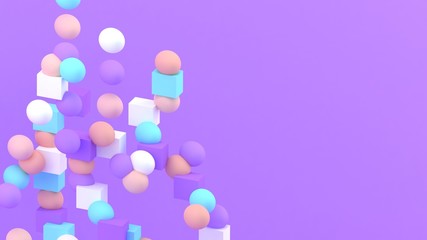 3d lines background. Abstract wallpaper. Geometric shapes. Trendy modern illustration. 3d rendering. Poster backdrop. Colorful poster backdrop. Minimal style.