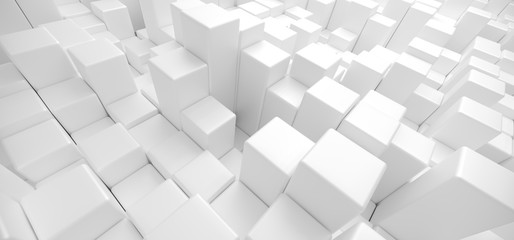 3D Rendering Of Abstract Cubes Background