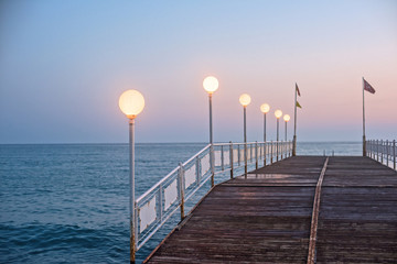 Fototapeta premium Alanya city, view from the beach, one of the famous destinations in Turkey