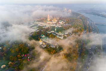 AERIAL view of the Kiev-Pechersk Lavra in Kiev. Ukraine