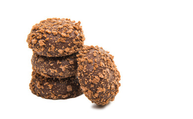 chocolate cookies isolated
