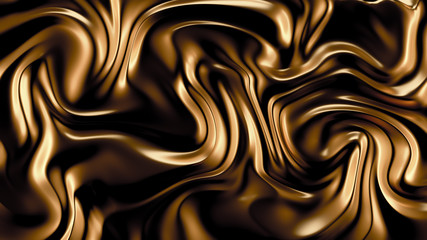 Obraz premium Beautiful, luxurious, luxury golden background. 3d illustration, 3d rendering.