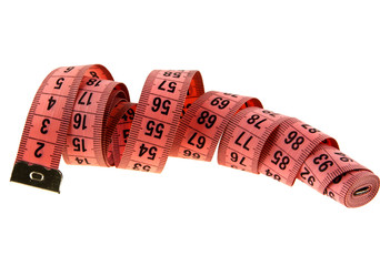 Measuring ruler isolated on white background