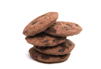 Fototapeta na wymiar chocolate chip cookies with chocolate