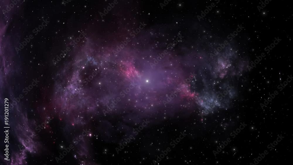 Wall mural globular nebula after supernova explosion in deep space, animation