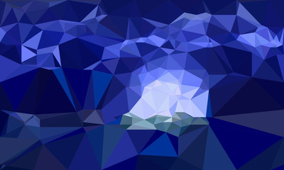 Abstract blue polygonal triangle background. Vector graphic illustration.