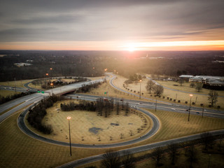 Aerial of Sunrise in Plainsboro New Jersey