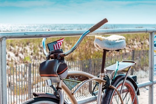 Beach bicycle  - Powered by Adobe
