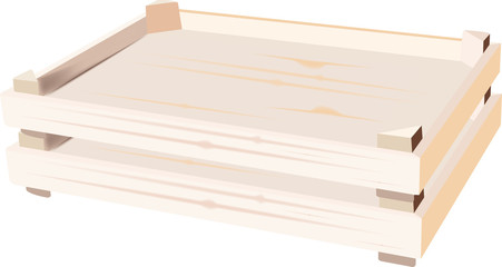 cassetta di legno bassa per il trasporto 