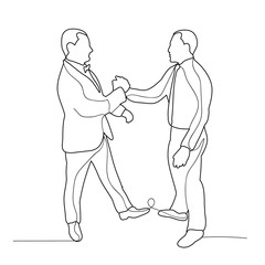 isolated sketch of a man in a business suit suit, simple lines