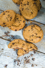 biscuits au chocolat et pâte de noisette/ 