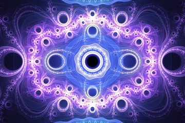 Obraz premium Animated fractal frequency space universe galaxy psychedelic music or for any other concept.