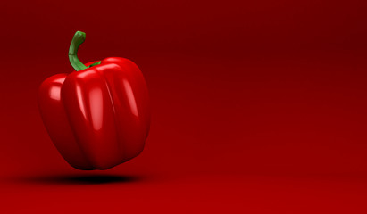 Background with paprika. 3d illustration, 3d rendering.