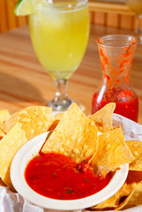 Chips and Salsa at a Mexican Restaurant