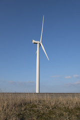wind turbine and blue sky