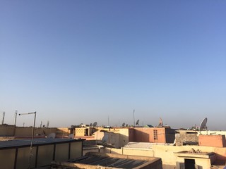 Fototapeta na wymiar A rooftop in Marrakech, Morocco