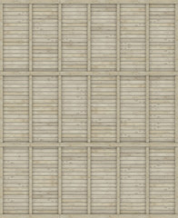 The texture of the wooden ceiling with beams. Top view. 3D visualization.