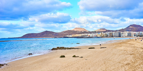 Beach of "Las Canteras" in Las Palmas on Grand Canary Island - Second largest City Beach in the world © marako85