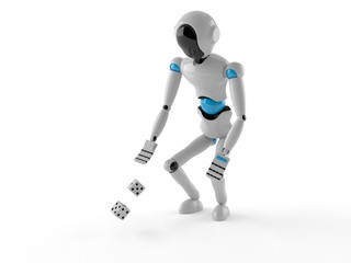 Android with dice