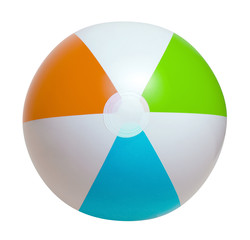 Obraz premium Beach ball on a white