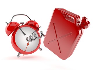 Canister with alarm clock