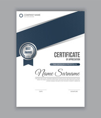 Certificate template ,diploma. Vector illustration