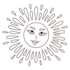 Sun smile summer vector illustration