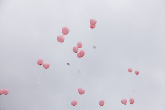 Lacher de ballons lors d'un mariage