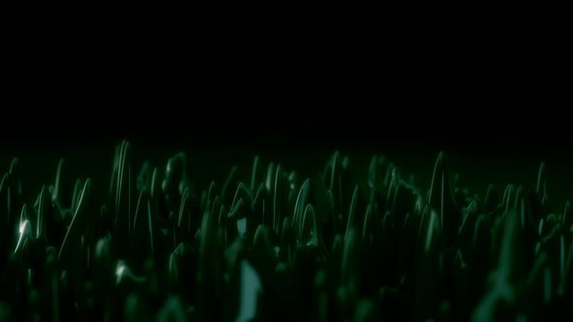 Abstract animation depicting displaced and undulating ferro liquid in a seamless loop.